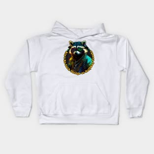 Raccoon on the Loose Kids Hoodie